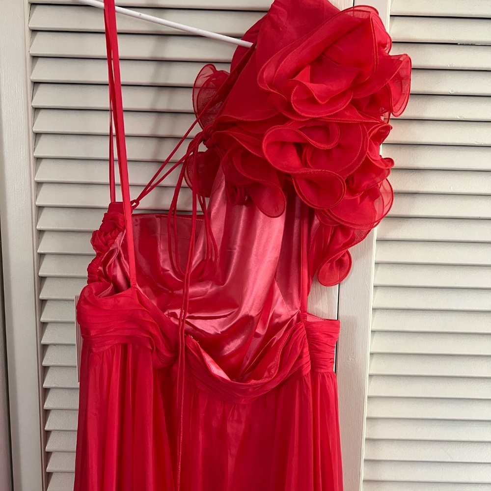 Mac Duggal One Shoulder Lace Up Dress 67941 - Picture 5 of 11